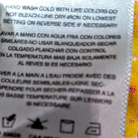 Jessica Simpson Open Back Yellow Floral Summer Crop Top Sz: M - Picture 10 of 11